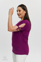 Plus Size New Season Comfort Model Sleeve Tied Pearl Detailed Short Sleeve Combed Cotton Tunic T-Shirt - 4