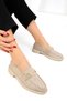 Nude Suede Women's Casual Shoes 18338 - 4