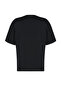 Black 100% Cotton Planet Printed Oversize/Wide Fit Knitted T-Shirt TWOSS24TS00103 - 8