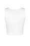 Beyaz Crop Pencere/Cut Out Detaylı Örme Bluz TPRSS24BZ00029 - 16