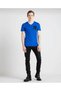 Men's Blue Cotton Basic T-Shirt - 2