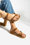 Lisbon Genuine Leather Cork Sole Orthopedic Women's Slippers - 3