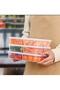 Large 6-Piece Compartment Food Dispenser Meat and Vegetable Storage Container Frozen Measured Mincer Icebox Organizer - 6