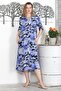 Camouflage Blue Shirt Collar Buttoned Long Sleeve Printed Casual Woven Dress - 2
