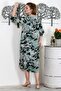 Camouflage Khaki Hooded Buttoned Long Sleeve Hidden Pocket Printed Casual Woven Dress - 6