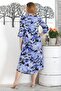 Camouflage Blue Shirt Collar Buttoned Long Sleeve Printed Casual Woven Dress - 6