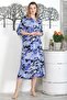 Camouflage Blue Shirt Collar Buttoned Long Sleeve Printed Casual Woven Dress - 5