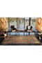 Ethnic Geometric Patterned Woven Base Carpet in Closed Tones 4091 - 4