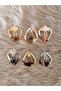 Set of 6 Strawberry Figured Mixed Color Metal Snap Buckle - 2