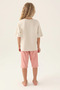 Girl, Flowering Pattern, 100% Cotton, T-shirt Shorts Set - 5
