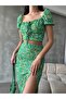 Square Collar Tied Crop-Slit Long Skirt Blouse-Skirt - 4