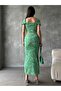 Square Collar Tied Crop-Slit Long Skirt Blouse-Skirt - 2