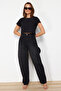 Siyah More Sustainable Bol Kesim Yüksek Bel Loose Baggy Jeans TWOAW24JE00308 - 2