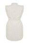 Beige Buttoned Front Midi Woven Linen Look Dress TBBSS24AH00012 - 8