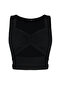 Siyah Crop Pencere/Cut Out Detaylı Örme Bluz TPRSS24BZ00029 - 8