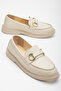 Women's Skin Comfortable Fit Front Buckle Casual Loafer - 4
