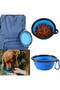 Foldable and Portable Walking Material Silicone Food and Water Bowl for Cats and Dogs 1Pc - 3