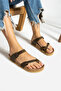 Lisbon Genuine Leather Cork Sole Orthopedic Women's Slippers - 3