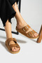 Genuine Leather Cork Sole Orthopedic Women's Slippers