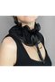 Teresa Adjustable Neck Collar with Ribbon Black