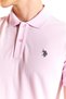 US POLO ASSNMEN'S WOVEN POLO NECK LILA T-SHIRT - 4