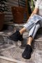 GENT WOMEN'S BLACK SILVERY SNEAKER - 5