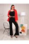 Women's Large Size Stretchy Spanish Leg Trousers 24030 - 2