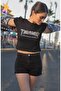 Trasher Magazine Printed Crop Top, Spider Pattern Printed Crop Blouse - 3