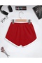 New Season Women's Slim Fit Colorful Ribbed Combed Cotton Mini Shorts - 2