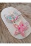 Stoned Sequin Butterfly and Star Model Mixed Color Double Children's Clamp Buckle - 3