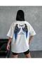 Unisex Back Wing Angel Printed Printed Short Sleeve 100% Cotton T-shirt
