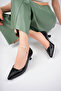 Genuine Leather Black Women's Leather Heeled Shoes Trc-63817 - 4