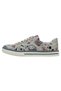 Women's Vegan Leather Multicolored Sneakers - Queen of Meows Design - 3