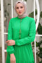 8232 Collar String Dress Green - 2