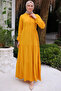 8232 Collar String Dress Yellow