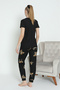Mr1401 Pegasus Lycra Fabric Short Sleeve Leopard Women's Pajamas Set - 5