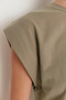 Vizon %100 Pamuk Vatka Görünümlü Basic Bisiklet Yaka Örme T-Shirt TWOSS20TS0021 - 8