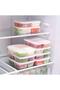 Large 6-Piece Compartment Food Dispenser Meat and Vegetable Storage Container Frozen Measured Mincer Icebox Organizer - 3