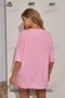 Star Printed Pink Oversize T-shirt - 2