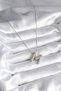 316L Steel Bubble Silver Colored "M" Letter Model Women's Necklace - 2
