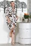 Camouflage Beige Hooded Buttoned Long Sleeve Hidden Pocket Printed Casual Woven Dress