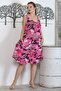 Camouflage Fuchsia V-neck Sleeveless Buttoned Double Pocket Casual Woven Dress - 4