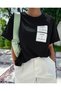 Black Summer Printed Oversize T-shirt