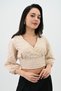 Women's Balloon Sleeve Detailed Crop Shirt 1719-25
