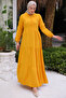 8232 Collar String Dress Yellow - 4