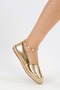 Women's Melany Gold Shiny Casual Espadrille - 3