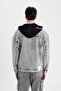 Oversize Wide Fit Hooded Button Pocket Jean Jacket B8183Ax24Sp - 6