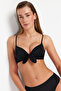 Siyah Fiyonklu Balconette Kaplı Basic Bikini Üstü TBESS24BU00161 - 4