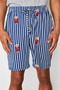Unisex Gri Regular Fit Baskılı Örme Şortlu Pijama Takımı TMNSS24PT00034 - 6