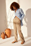 Vizon %100 Keten Yüksek Bel Wide Leg Pantolon TWOSS24JE00246 - 2